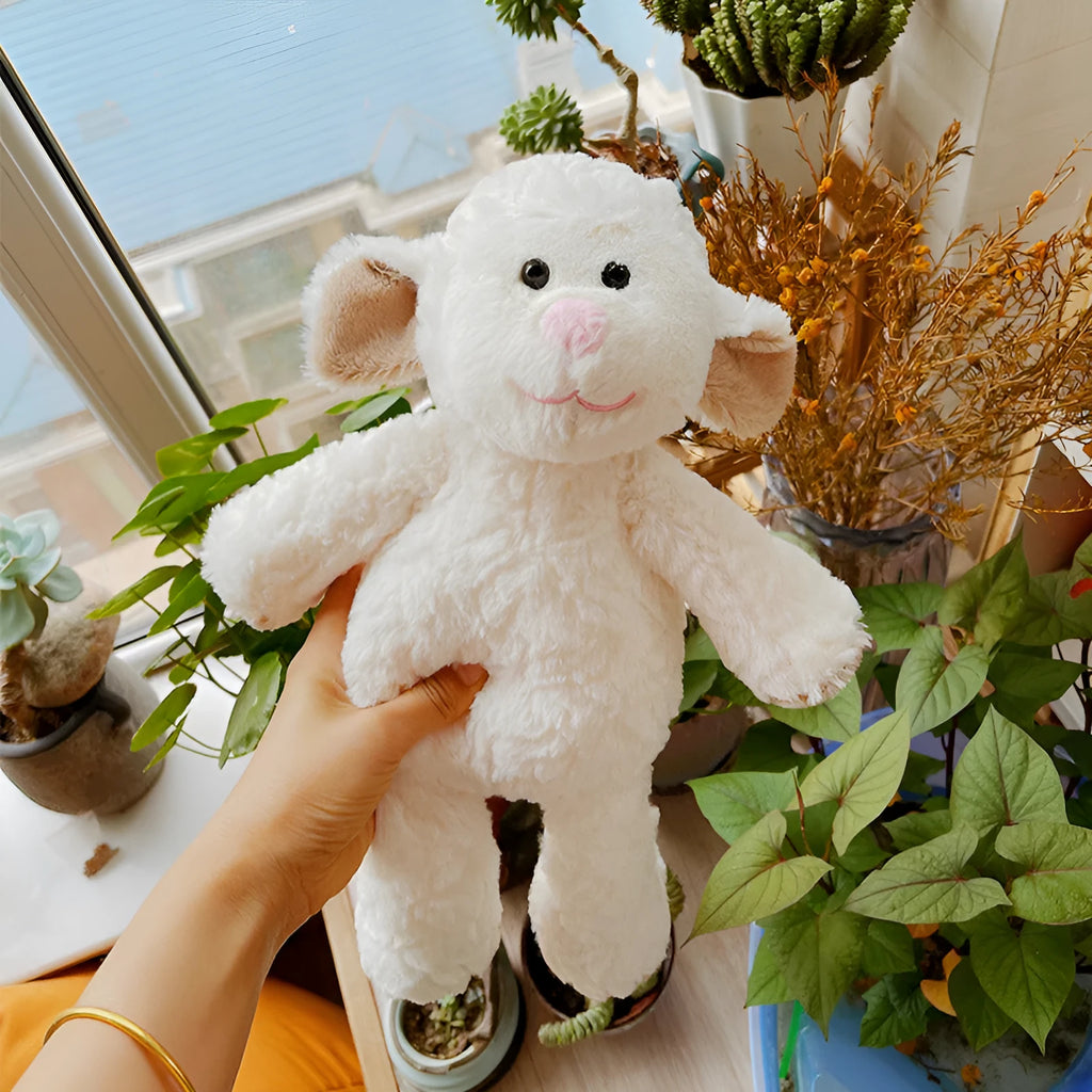 Super soft short plush animal plush doll in embossed design, 35cm full length