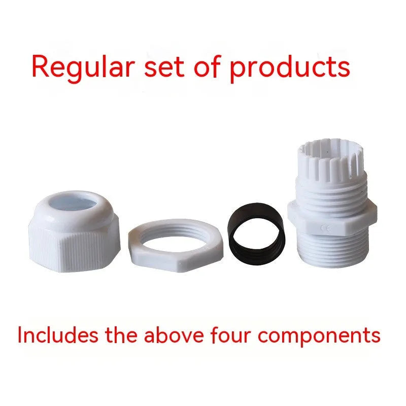 PG11 IP68 nylon cable waterproof connector in black, red, and white plastic