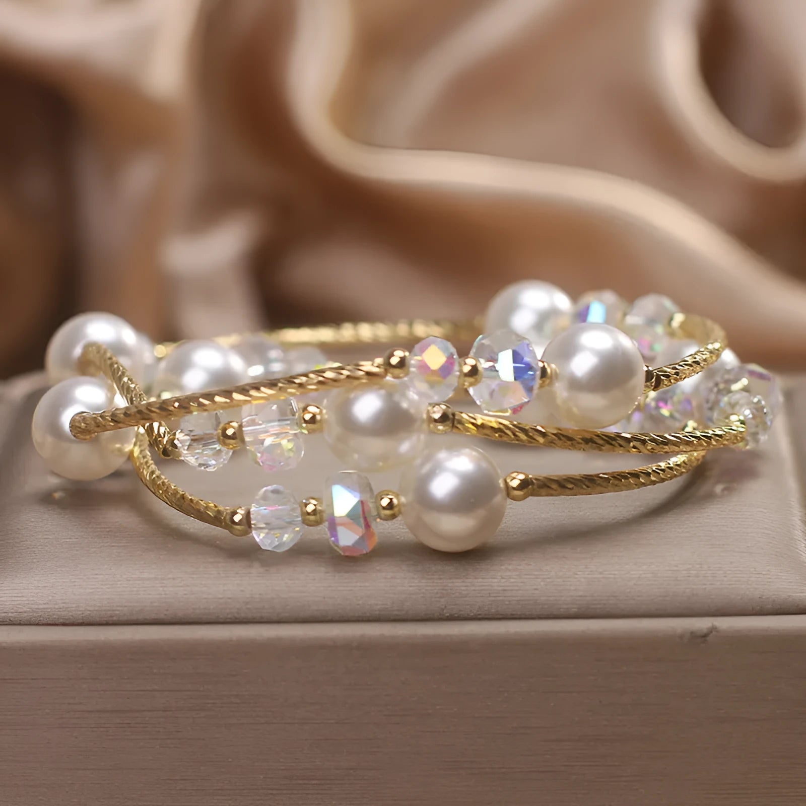 White agate multi-layer winding bracelet for women, ethnic style, light luxury