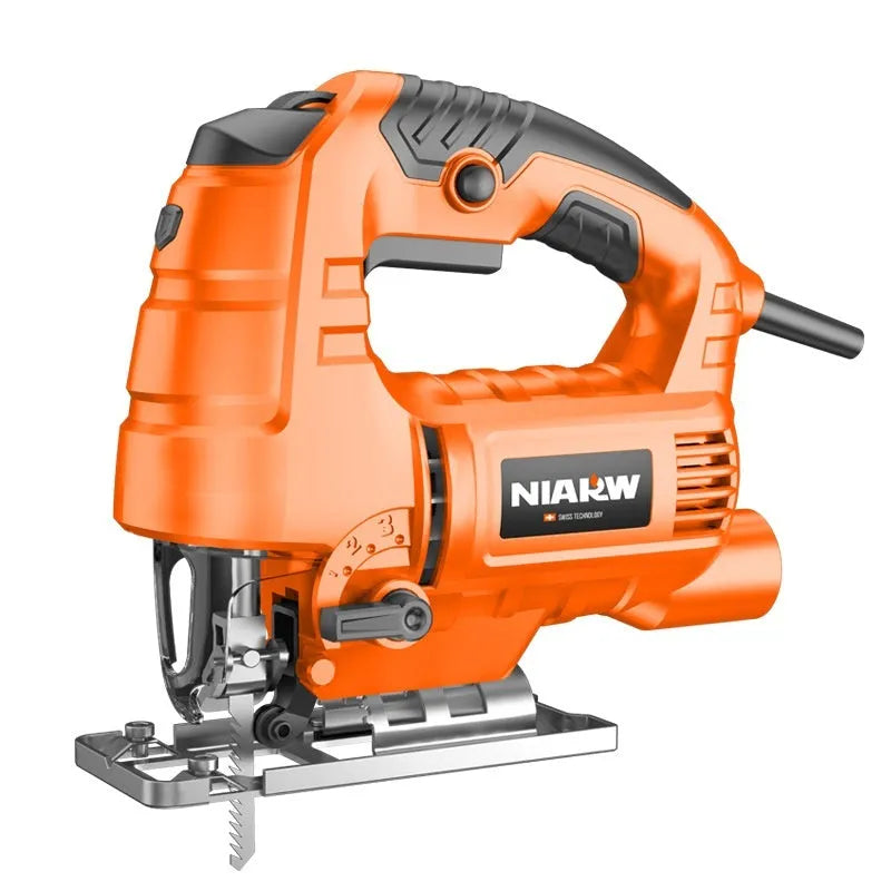 Single speed 600W handheld scroll saw for cutting PVC wood and metal with 5 blades