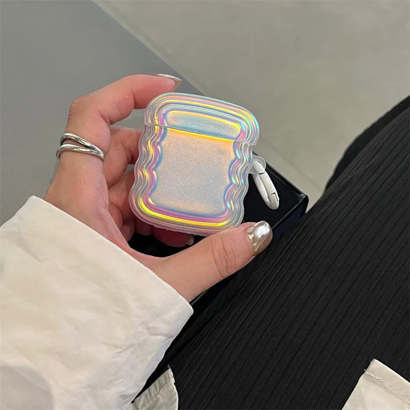 Silicone AirPods case with magic laser ring design for multiple AirPods generations