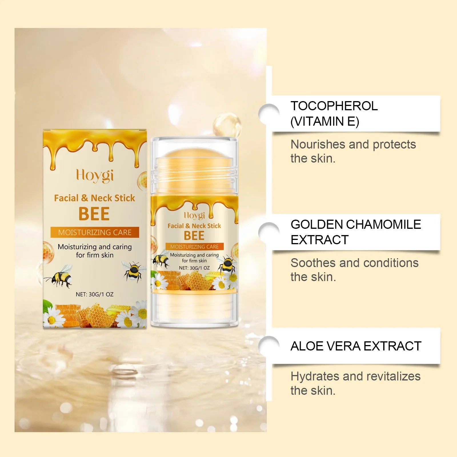30g facial moisturising essence stick with botanical extracts and vitamin E