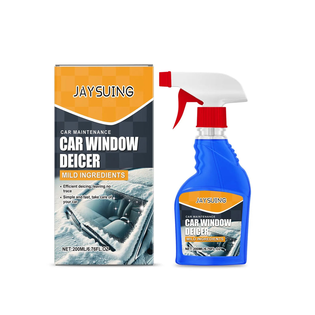200ml car window windshield deicer bottle, 7.7 x 7.5 x 15.1cm, with water, penetrant and ethanol
