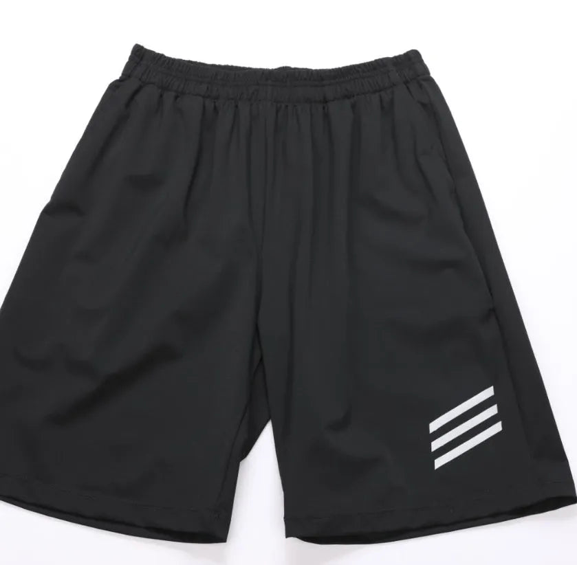 Men's loose five-point reflective running shorts in polyester for sports and leisure, multicolour option