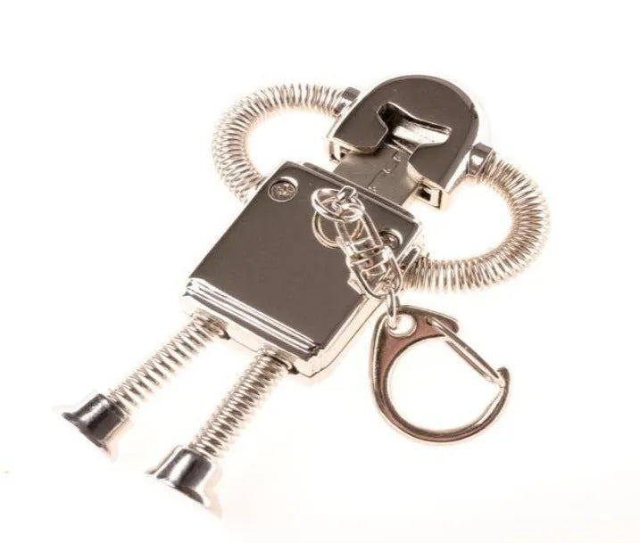 Springman metal robot U disk in zinc alloy, 80 x 23 x 14mm, Gold or Silver, 512MB to 64GB