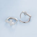 Original S925 sterling silver star cross ear clip for women, European American style, BSE1250 colour, one pair