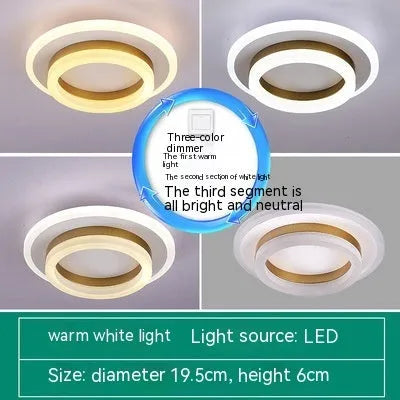 Modern ceiling light for corridor hallway living room with three colour options and wide voltage range