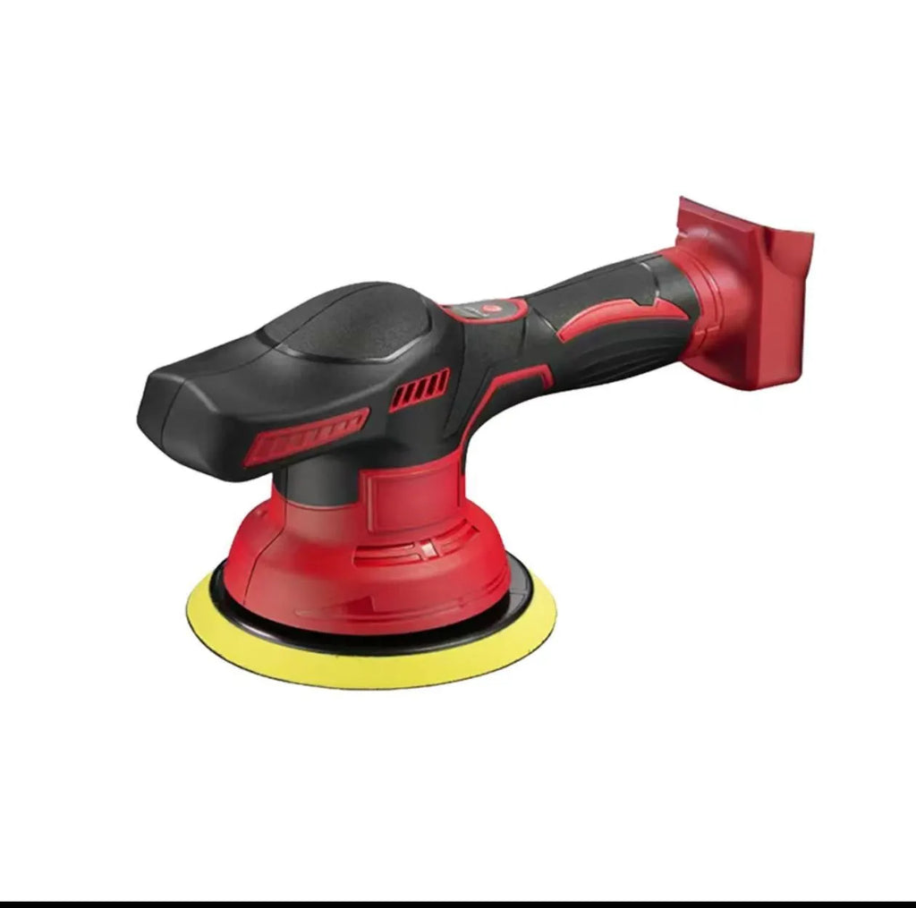 Yellow digital display electric polisher for car, wood, and metal polishing and scratch removal