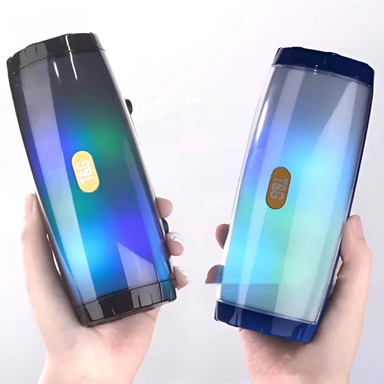 Portable Bluetooth speaker with LED lighting in multi-colour options