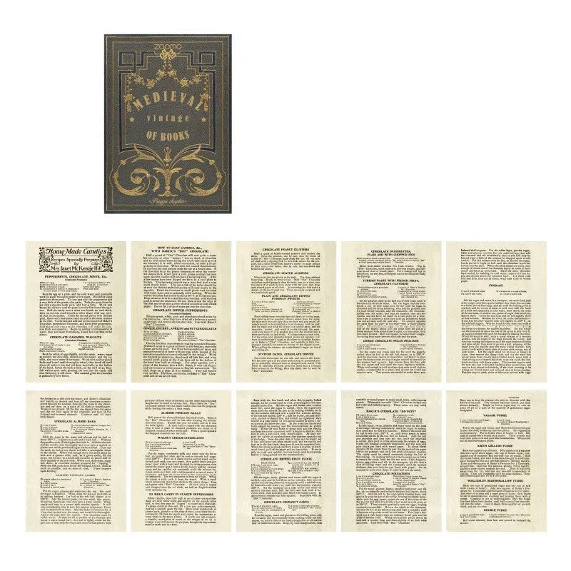 Pack of 10 A5 art paper envelopes showing eight different printed designs for gifting.