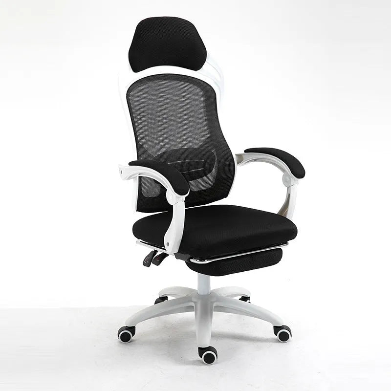 Ergonomic rotating gaming chair with linkage armrests and adjustable lift mechanism