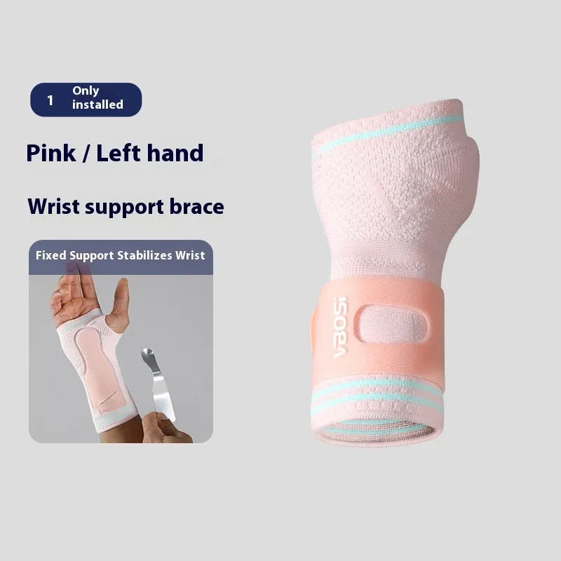 Wrist guard sheath for sports in pink, blue, dark gray or black, left or right hand, sizes L M XL