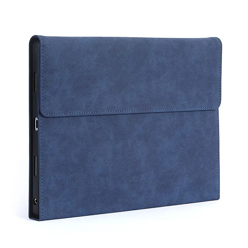 Galaxy Tab S6 Lite 10.4 inch clamshell tablet case with capacitive pen slot, TPU microfibre leather, black blue grey red