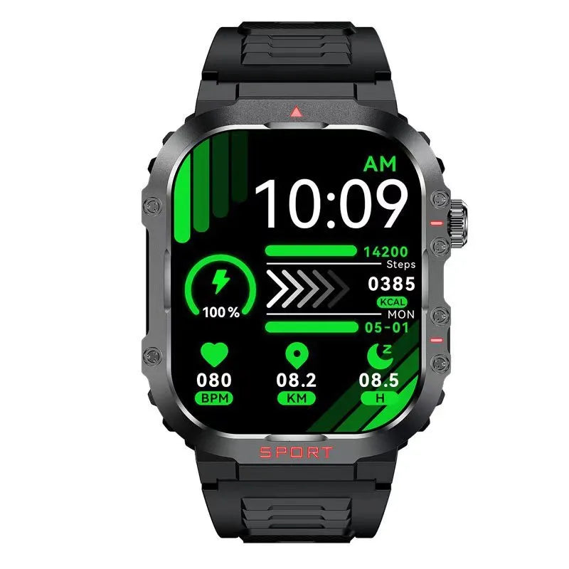 Black Deep Waterproof G45 smart watch with TFT screen on wrist showing health data display