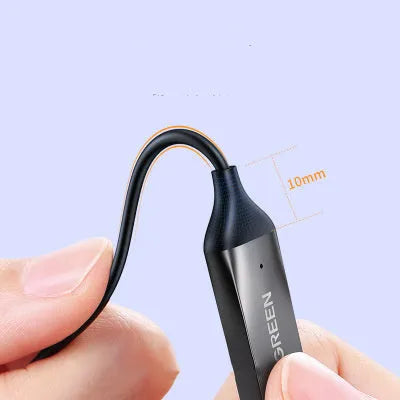 Black USB Bluetooth audio receiver with Bluetooth 5.0, 5.0 Mbps rate and 1 m working radius