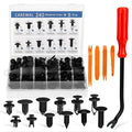 Boxed buckle 240PCS automobile buckle set with plastic car clips and screwdriver in box packaging