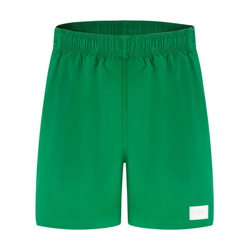 Men's quick-drying nylon sports shorts in blue with straight leg opening and high elasticity