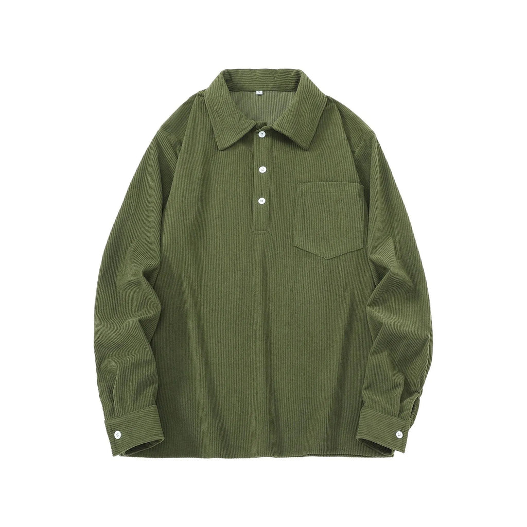 American retro casual pullover bottoming shirt in polyester, loose fit, black colour option