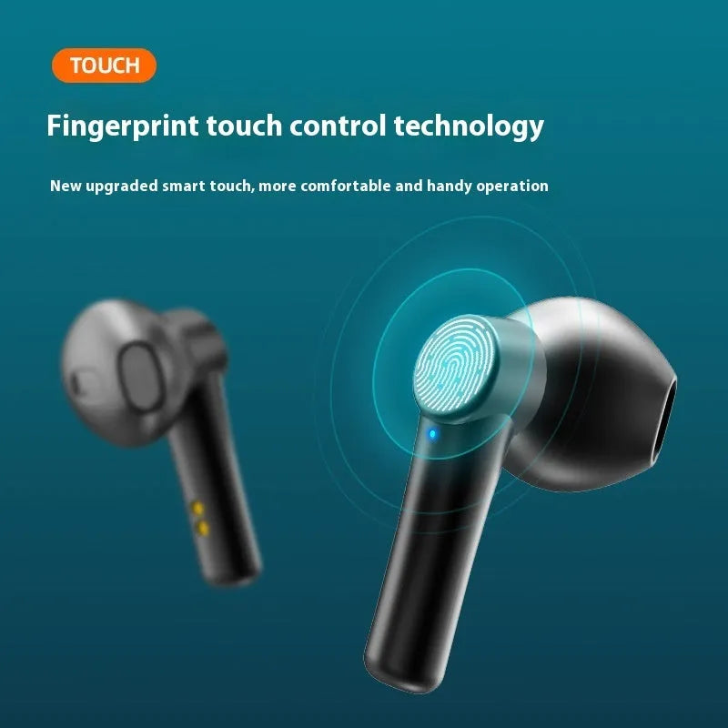 Wireless Bluetooth in-ear headphones with LED display, 13mm copper ring speaker, charging case, in black, white, and pink