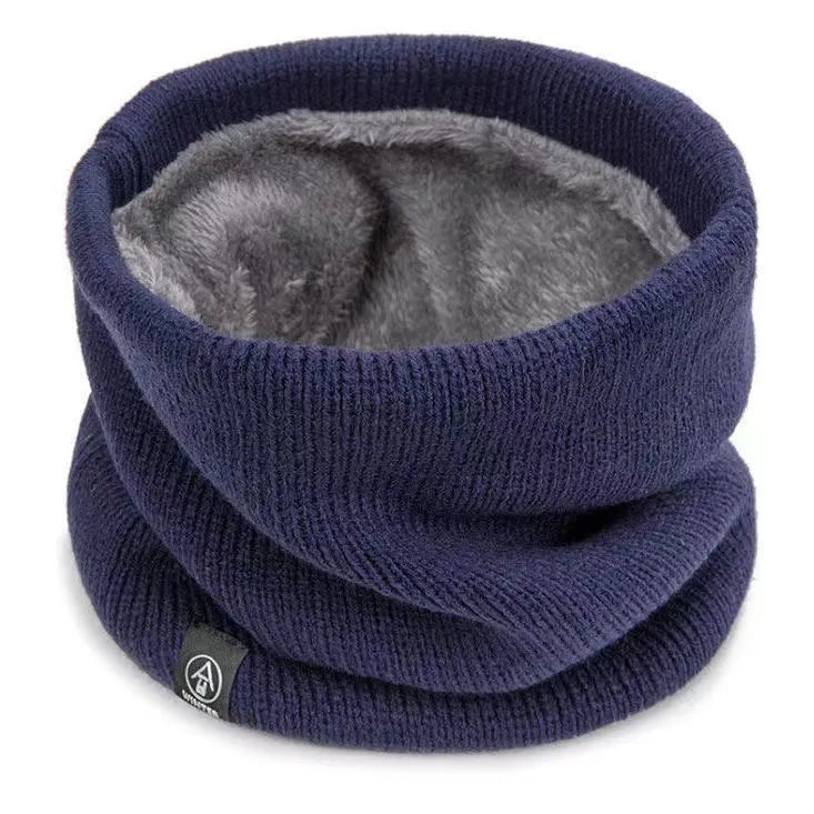 Unisex acrylic cycling scarf in black fleece thick, warm and dustproof for outdoor cycling