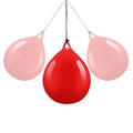 Red water-filled boxing reaction ball with hook rope for hanging installation