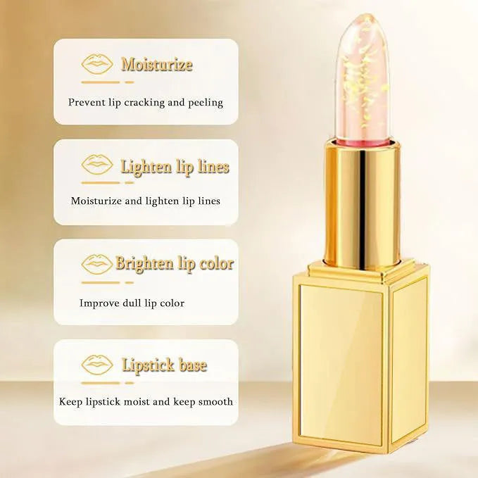 Temperature change lip balm with transparent colour-changing formula in 3.5g size