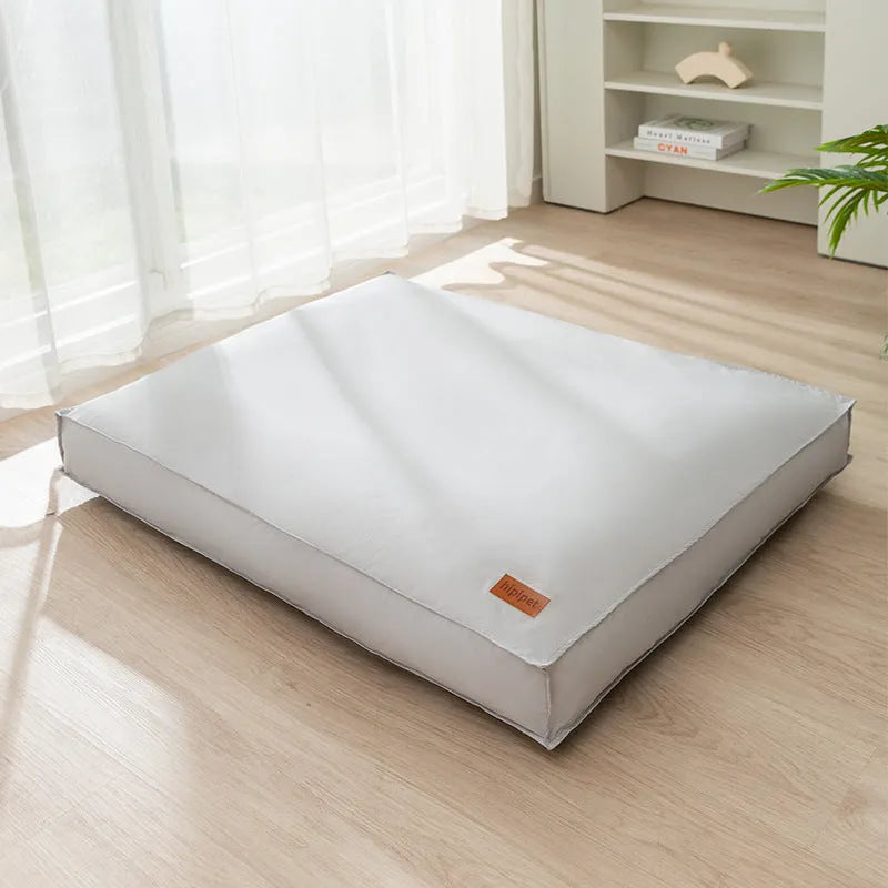 Waterproof dog bed mat with non-slip base, removable washable cover and PP cotton filling