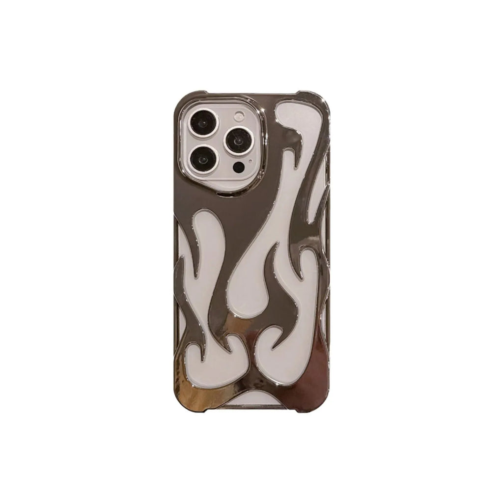 Electroplated hollow heat dissipation TPU phone case for iPhone 17 series with flame design