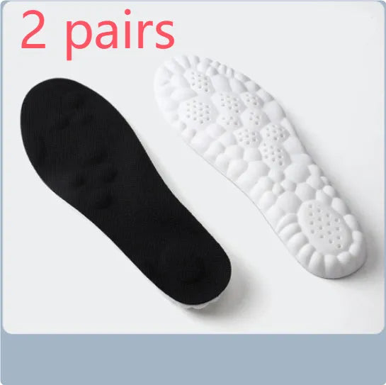 TPU sports insoles in orange, black and grey, sizes 35-50, 2 pairs for sports and casual shoes