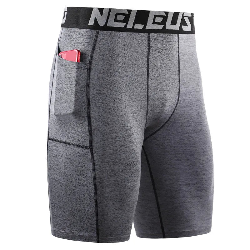 Men's stretch sport shorts in quick-drying polyester fabric for summer running and fitness