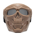 Skull riding mirror windproof goggles unisex full frame PC frame strengthen PC lens black colour