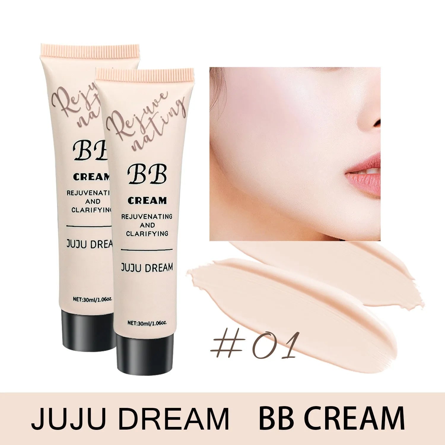 Brightening skin colour waterproof smear-proof BB cream 30ml makeup isolation primer