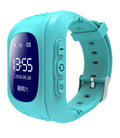 Children's smart watch with GPS positioning, 0.96 inch LCD screen, black colour option, wrist strap style