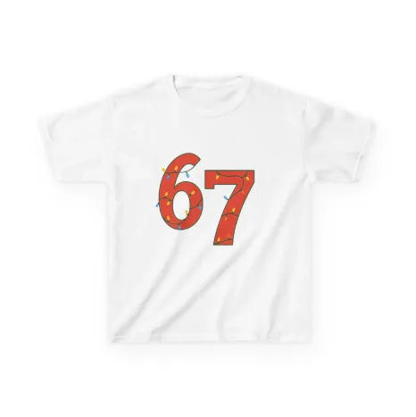 Children's pure cotton short sleeve T-shirt in white with printed logo, drop shoulder design, suitable for heights 100-160cm