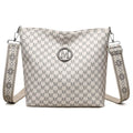 Retro dumpling-shaped PU leather shoulder bag with organisation compartments in black brown white colour options