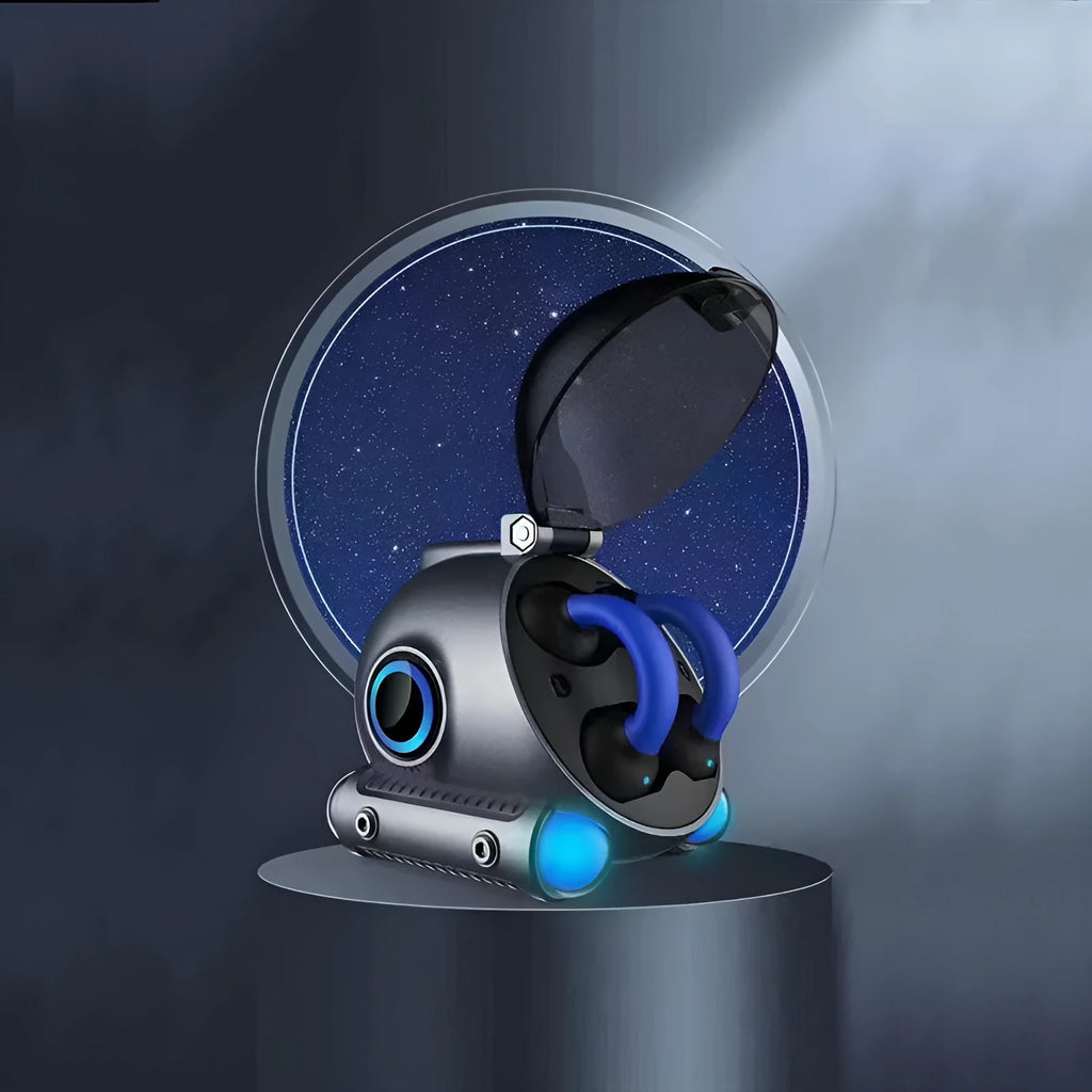Wireless Bluetooth sports earphones with clip design in black and white colours
