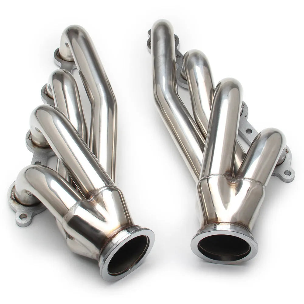 Silver 304 stainless steel high-flow exhaust manifold for Chevrolet LS1 LS2 LS3 LS6 engines