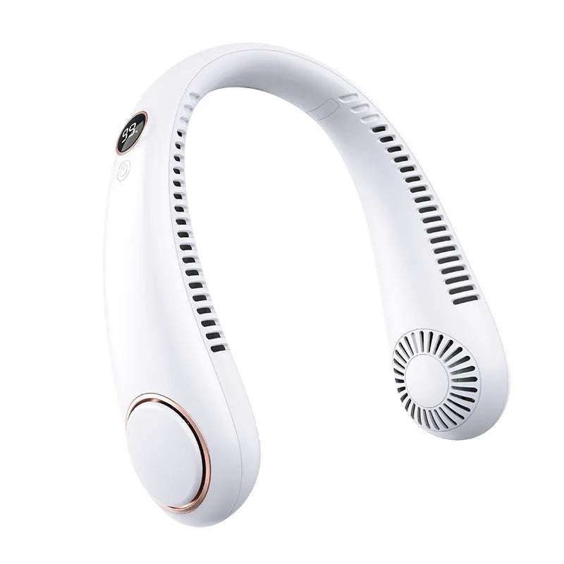 USB charging neck hanging fan in modern Chinese style with brushless motor