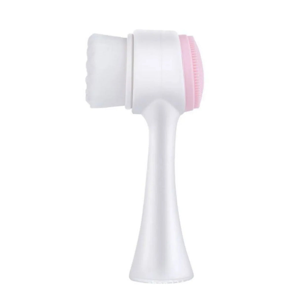 Blue nylon pet paw brush for cleaning and massaging dog and cat paws.
