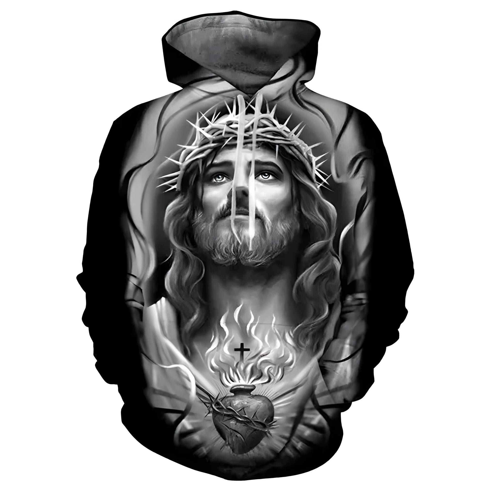 Men's hooded 3D digital printing sweater loose fit polyester long sleeve pullover Asian sizes S-5XL multiple colours