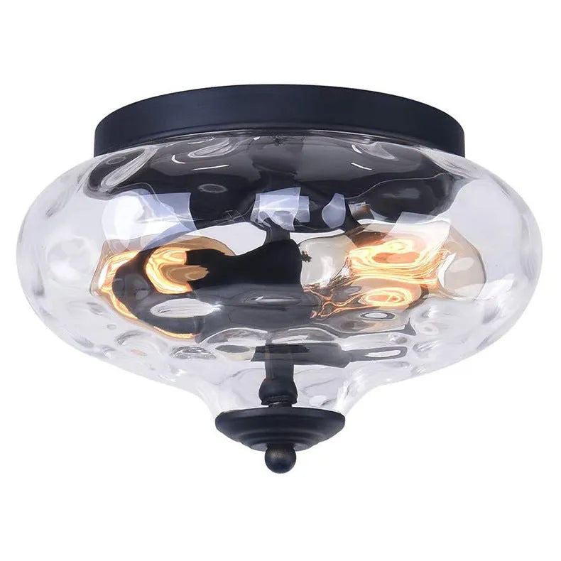 Embedded glass ceiling lamp in antique colour for bedroom and living room, 220V, E26 US or E27 EU
