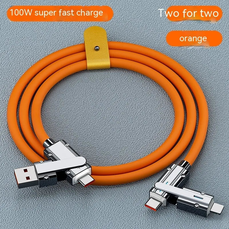 Fast charge mobile phone cable with zinc alloy connectors in multiple colour options