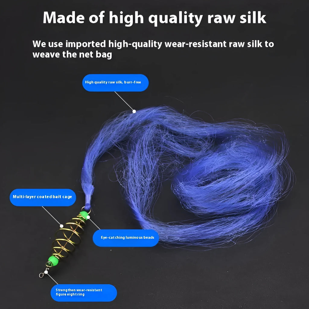 Hand cast fishing net with explosive hook spring mechanism and nylon mesh in multiple size options