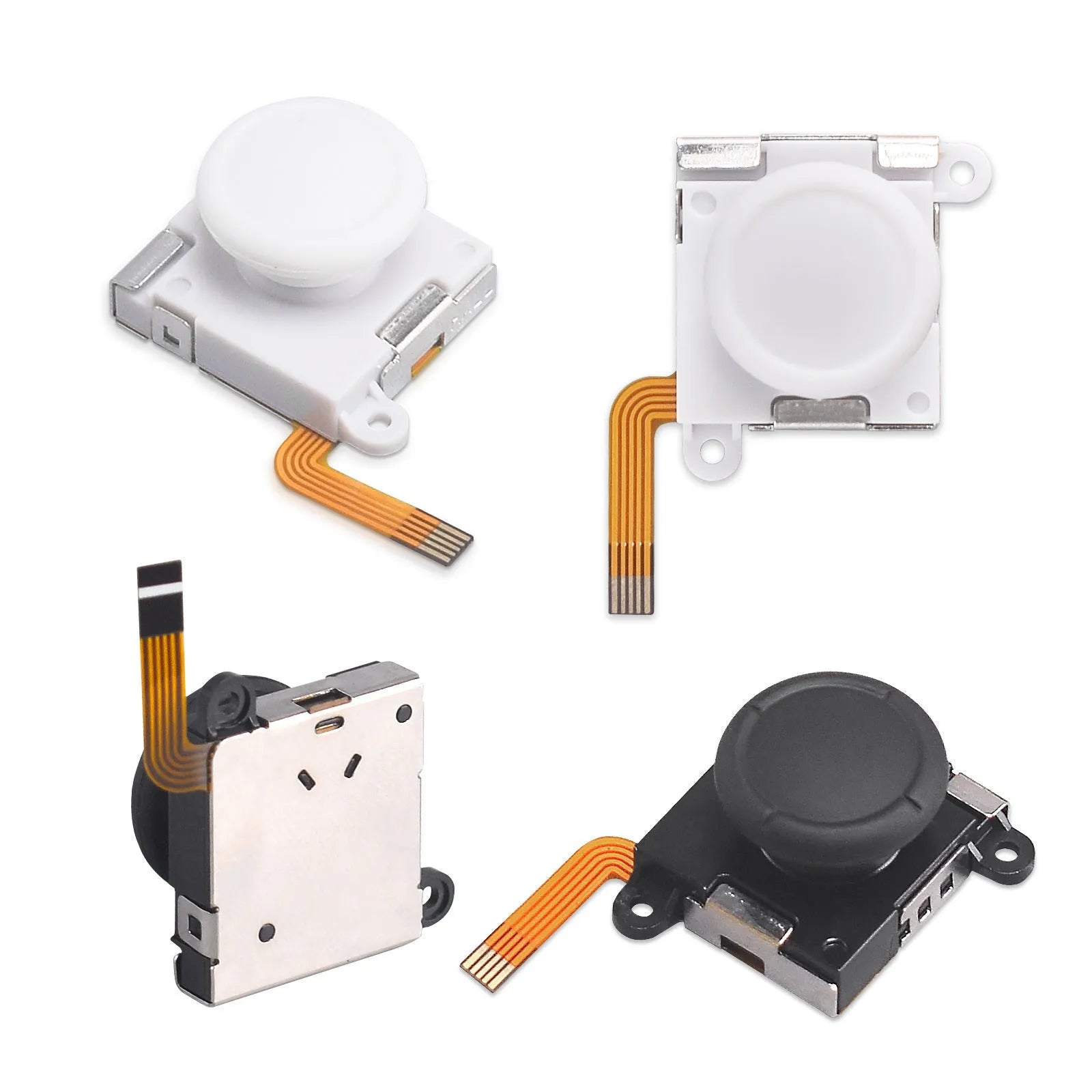 Single black hall effect magnetic replacement joystick for PS5, PS4, Switch and XBOX controller repair.