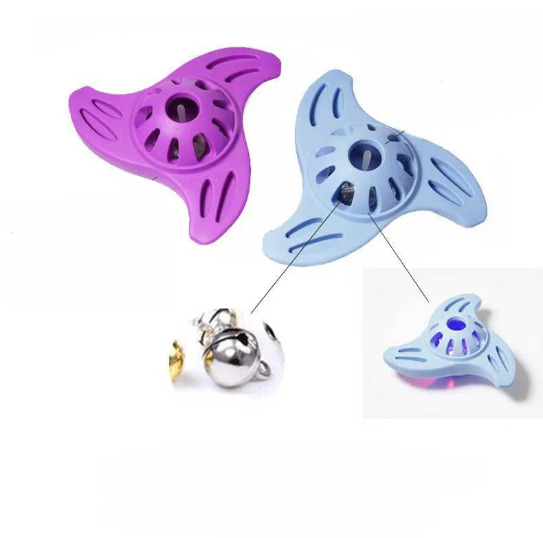 Blue bite-resistant boomerang dog toy with molar edges for medium and large dogs.