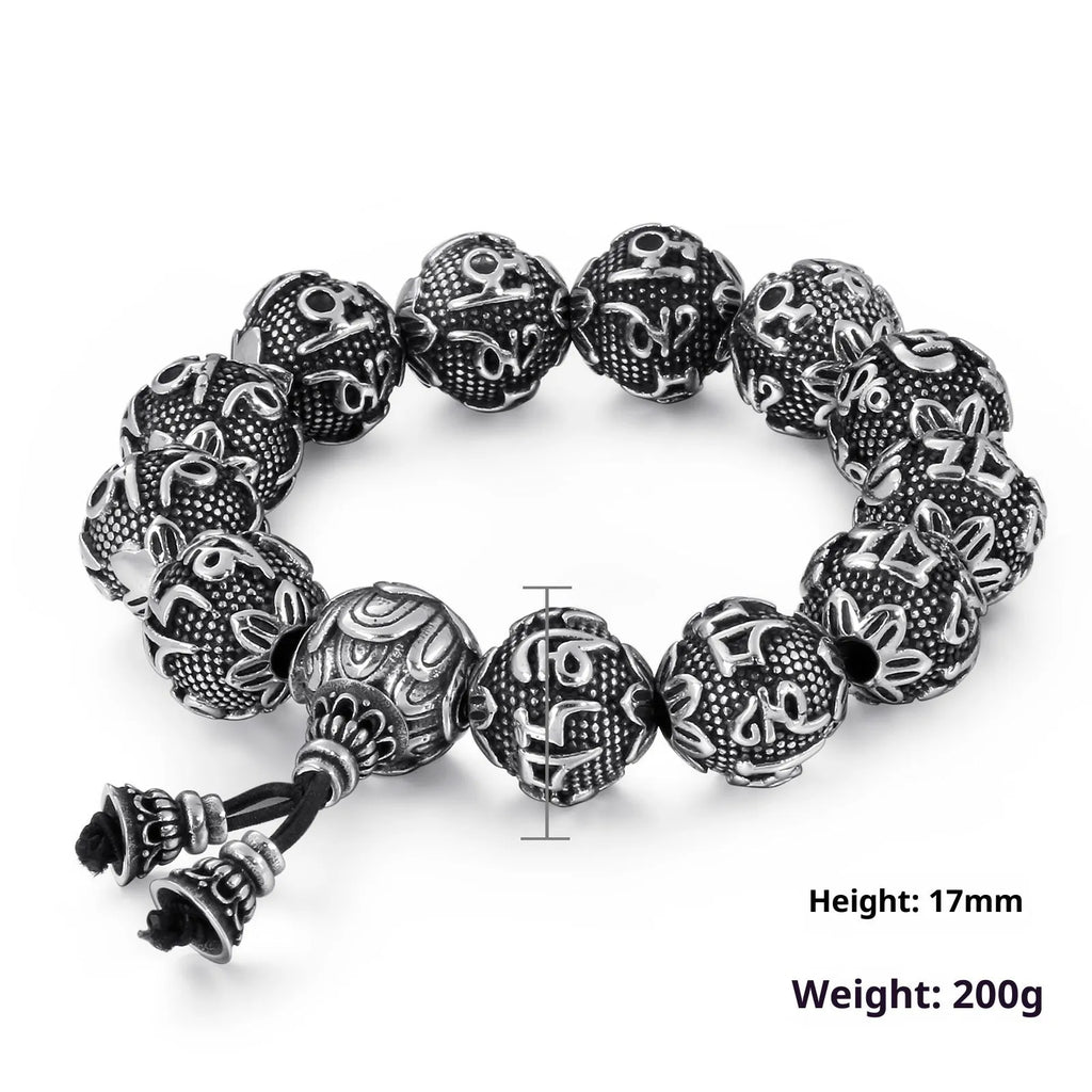Titanium steel cast unisex bracelet with engraved text in 13mm width on plain background
