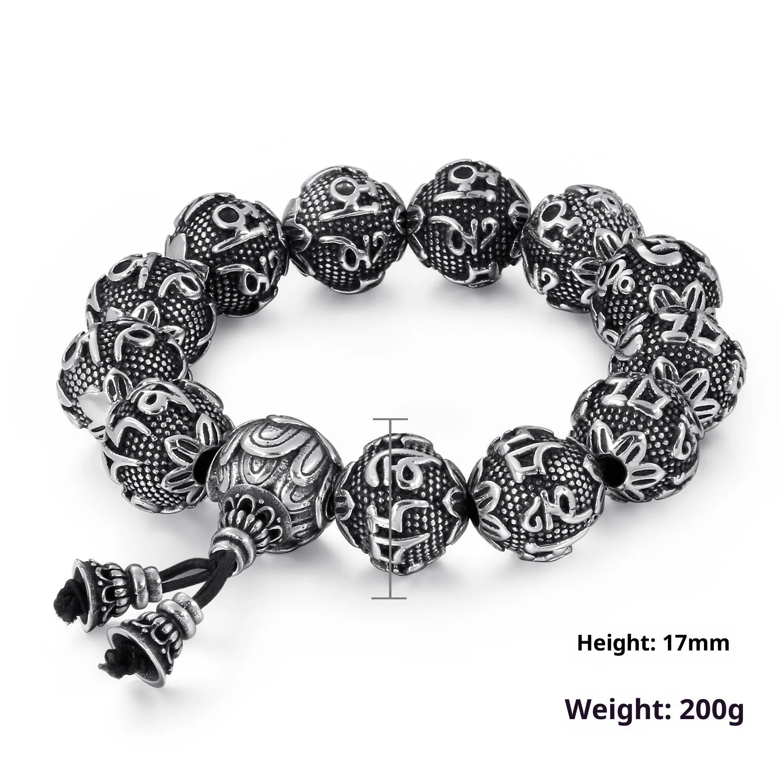 Titanium steel cast unisex bracelet with engraved text in 13mm width on plain background