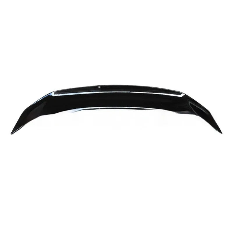 Universal punch-free ABS plastic car spoiler tail wing in black, white, carbon pattern, or blank finish.