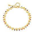 Candy colour small rice bead anklet national style women's 18K ornament KA0154