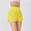 Women's cotton blend fitness shorts in loose fit with quick-drying properties